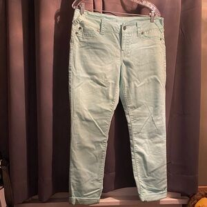 Maurices Light Green Ankle Jeans